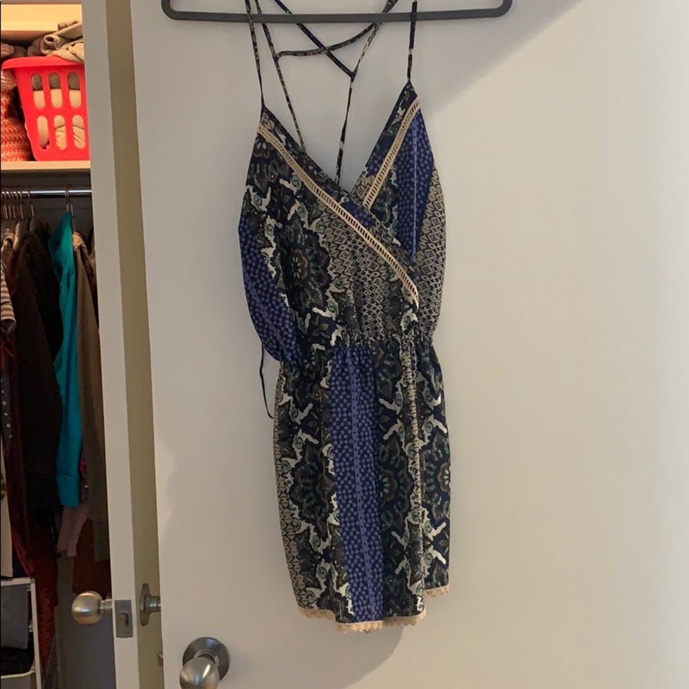 Tie back romper